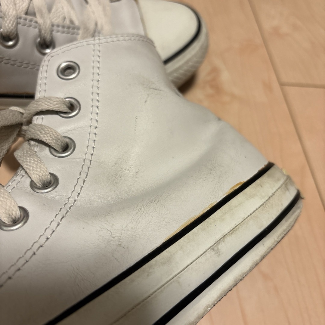 CONVERSE - コンバース レザー オールスター ハイカット 白 CONVERSE - コンバース レザー オールスター ハイカット 白