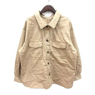 マジェスティックレゴン(MAJESTIC LEGON)のマジェスティックレゴン シャツ 長袖 レースアップ M ベージュ ■MO(シャツ/ブラウス(長袖/七分))