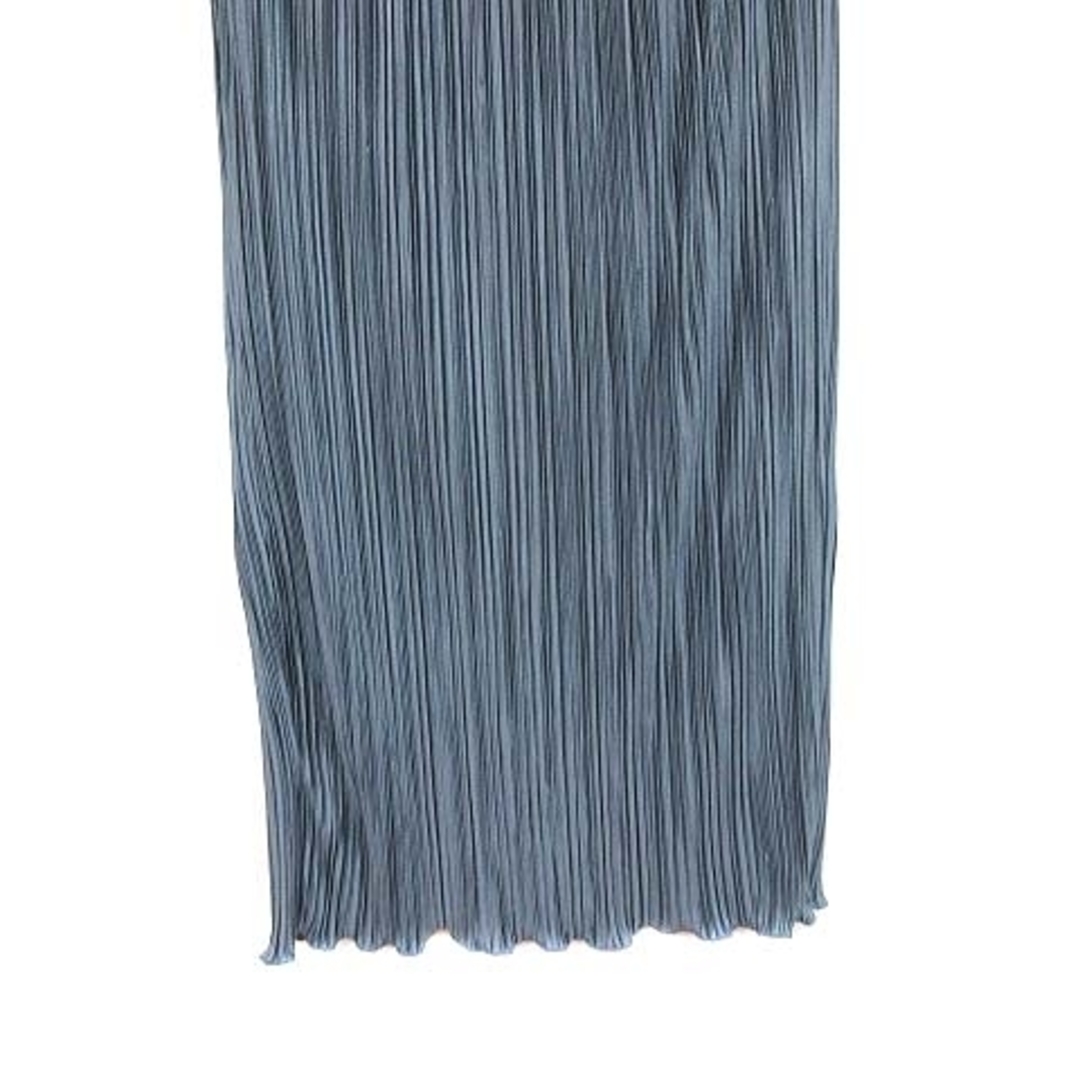 LOWRYS FARM(ローリーズファーム)のローリーズファーム プリーツスカート タイト ロング メロー F 青 ■MO レディースのスカート(ロングスカート)の商品写真