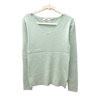 ナチュラルビューティーベーシック(NATURAL BEAUTY BASIC)のナチュラルビューティーベーシック ニット カットソー 長袖 M 黄緑 ■MO(ニット/セーター)