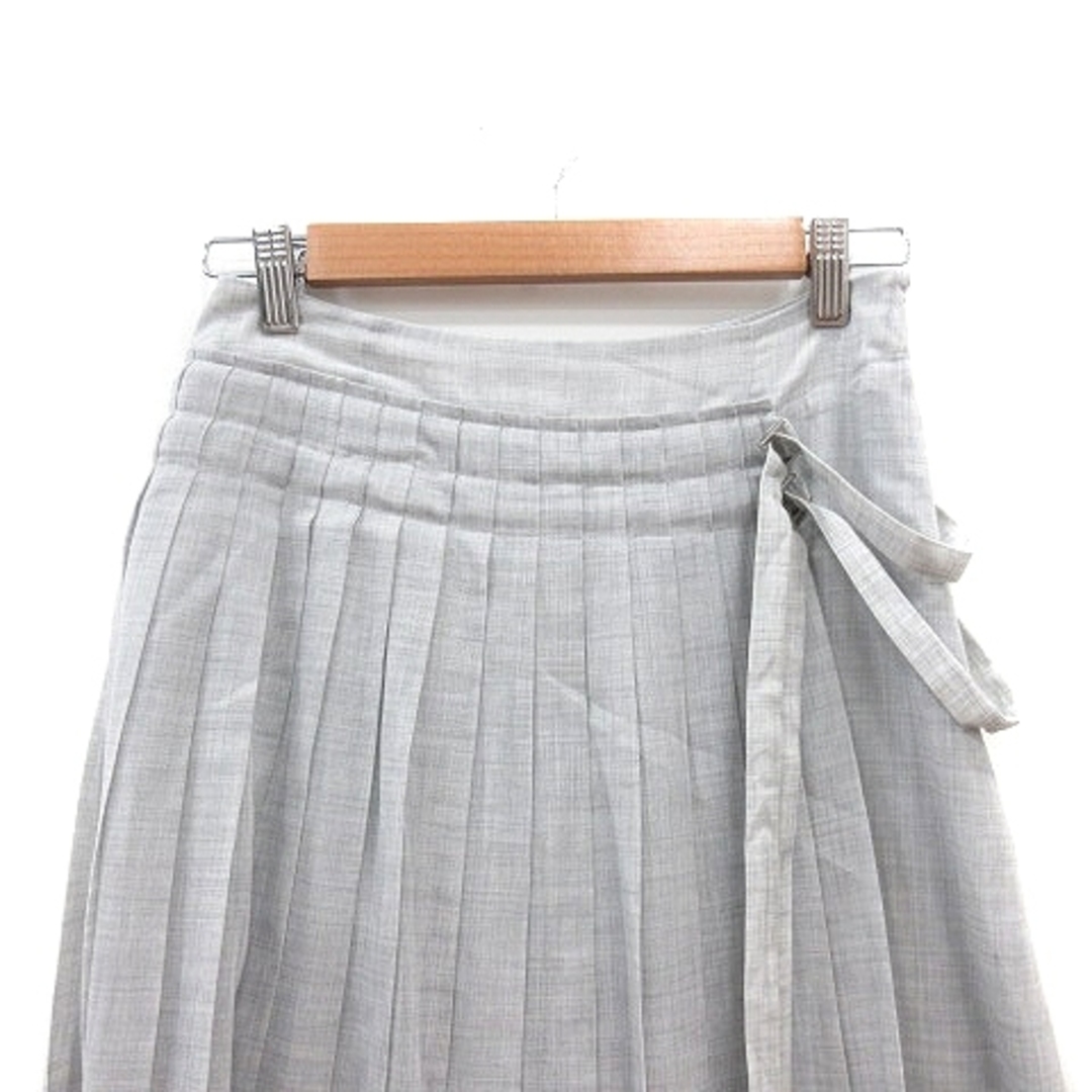 UNTITLED(アンタイトル)のアンタイトル プリーツスカート ミモレ ロング 0 ライトグレー ■MO レディースのスカート(ロングスカート)の商品写真