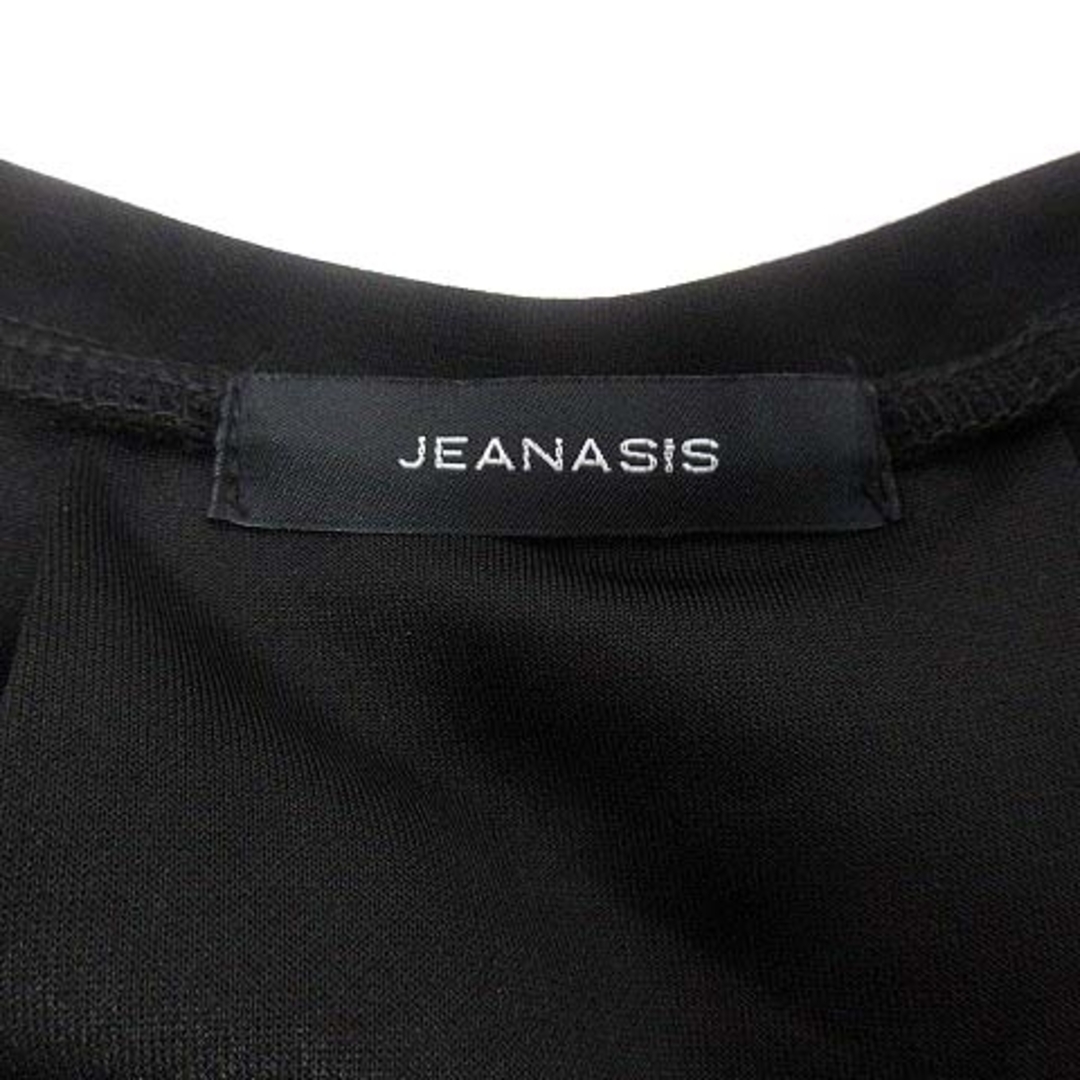 JEANASIS(ジーナシス)のJEANASIS ワンピース ひざ丈 ニット ボートネック ノースリーブ F 黒 レディースのワンピース(ひざ丈ワンピース)の商品写真