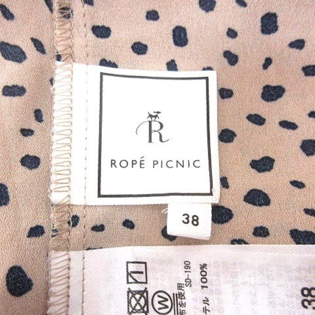 Rope' Picnic(ロペピクニック)のロペピクニック ブラウス ヒョウ柄 レオパード フレンチスリーブ 38 ベージュ レディースのトップス(その他)の商品写真