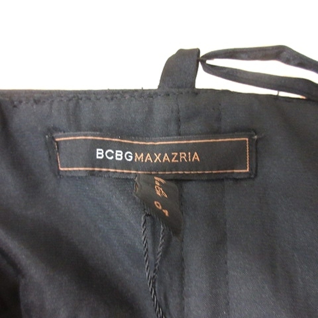 BCBGMAXAZRIA(ビーシービージーマックスアズリア)のビーシービージーマックスアズリア キャミワンピース ひざ丈 サテン 絹 4 黒  レディースのワンピース(ひざ丈ワンピース)の商品写真