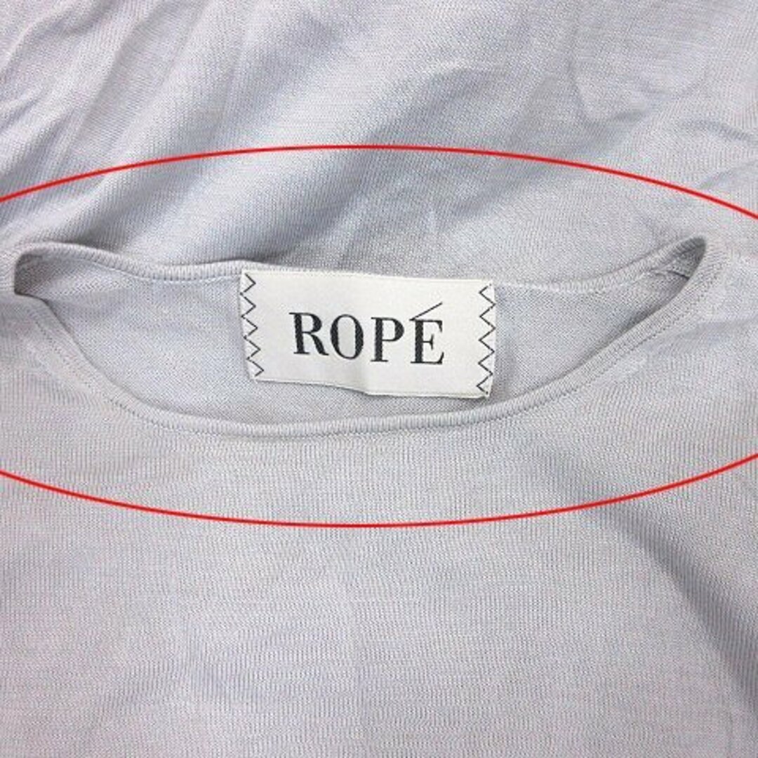 ROPE’(ロペ)のロペ ROPE ニットセーター クルーネック 絹 シルク 長袖 M グレー レディースのトップス(ニット/セーター)の商品写真