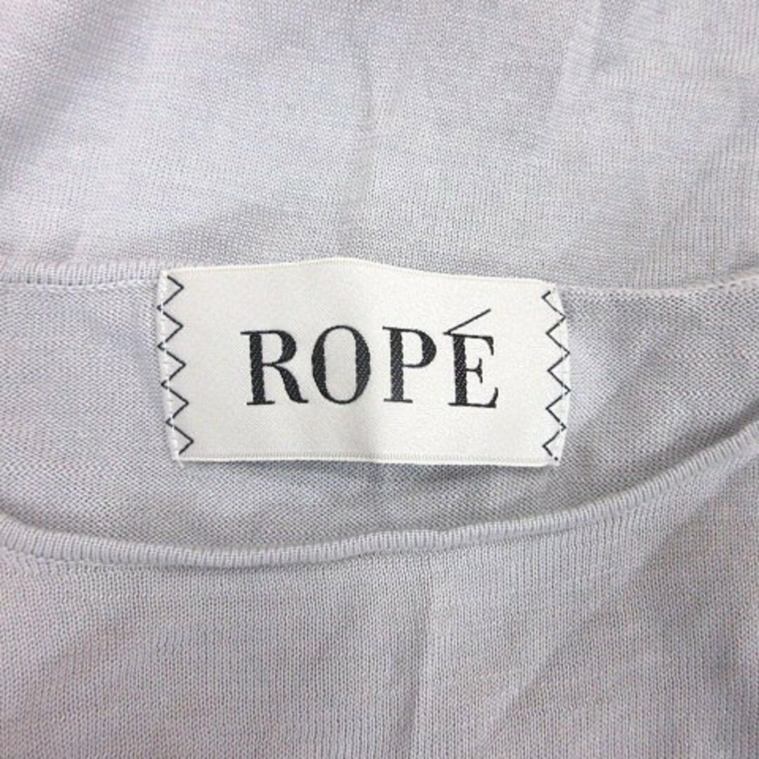 ROPE’(ロペ)のロペ ROPE ニットセーター クルーネック 絹 シルク 長袖 M グレー レディースのトップス(ニット/セーター)の商品写真