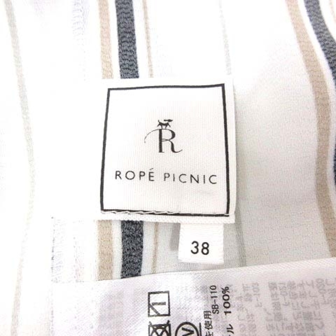 Rope' Picnic(ロペピクニック)のROPE Picnic シャツ ブラウス キーネック ストライプ 38 ■MO レディースのトップス(シャツ/ブラウス(長袖/七分))の商品写真