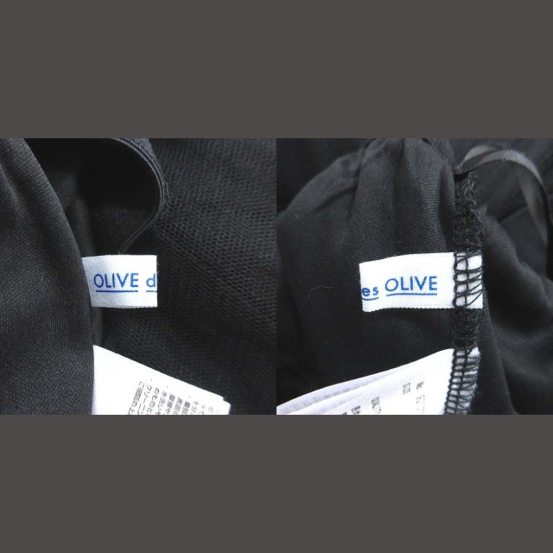 OLIVEdesOLIVE(オリーブデオリーブ)のオリーブデオリーブ チュールスカート ギャザー ロング F 黒 ブラック ■MO レディースのスカート(ロングスカート)の商品写真