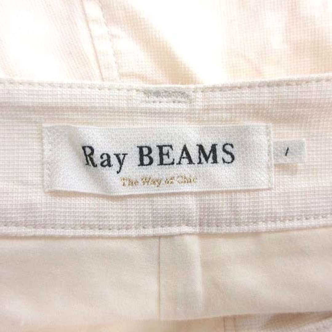 Ray BEAMS(レイビームス)のレイビームス ガウチョパンツ ワイド 麻混 リネン混 1 白 クリーム ■MO レディースのパンツ(その他)の商品写真
