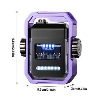 未使用 type-c 充電式電子ライター スピナー　パープル(タバコグッズ)