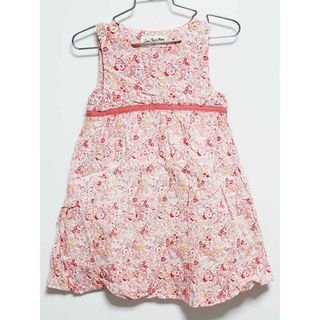 ‡ラブ&ピース&マネー/LOVE&PEACE&MONEY‡100cm ノースリーブワンピース 白×ピンク【中古】子供服 キッズ kids 女の子 夏 036032 onepi