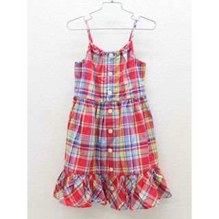 ラルフローレン(Ralph Lauren)の■ラルフローレン/Ralph Lauren■120cm ノースリーブワンピース 赤系【中古】子供服 キッズ kids 女の子 夏 226032 onepi(ワンピース)