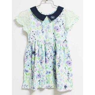 アナスイ(ANNA SUI)の‡アナスイミニ/ANNA SUI mini‡100cm 半袖ワンピース ブルー×紫【中古】子供服 キッズ kids 女の子 夏 514032 onepi(ワンピース)