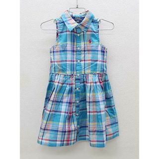 ラルフローレン(Ralph Lauren)の〓ラルフローレン/Ralph Lauren〓110cm ノースリーブワンピース 青系 【中古】子供服 キッズ kids 女の子 夏 700732 onepi(ワンピース)