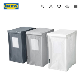 IKEA - IKEA イケア　ディムパ 分別用バッグ　ホワイト/ダークグレー/ライトグレー