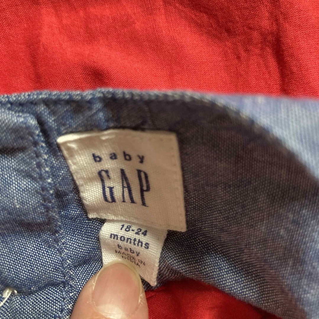 GAP(ギャップ)の【GAP】アイレット 切り替え コットン ワンピース 90cm キッズ/ベビー/マタニティのキッズ服女の子用(90cm~)(ワンピース)の商品写真