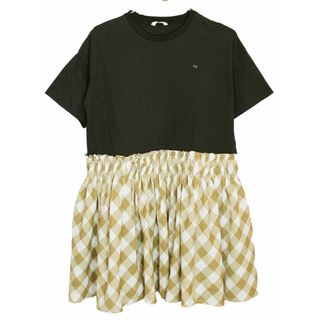 フィス(FITH)の[フィス/FITH]130cm 五分袖ワンピース 黒×ベージュ【中古】子供服 キッズ kids 女の子 夏 724032 onepi(ワンピース)