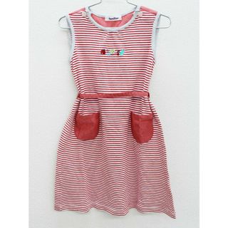 ファミリア(familiar)の＜ファミリア/familiar＞120cm ノースリーブワンピース 白×赤【中古】子供服 キッズ kids 女の子 夏 026022 onepi(ワンピース)