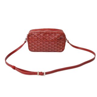 ゴヤール(GOYARD)のGOYARD ゴヤール カップヴェールPM ショルダーバッグ レッド シルバー金具 PVC 美品 中古 61372(ショルダーバッグ)