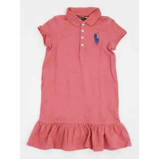 ラルフローレン(Ralph Lauren)の▲ラルフローレン/Ralph Lauren▲115cm 半袖ポロワンピース コーラルレッド【中古】子供服 キッズ kids 女の子 夏 317022 onepi(ワンピース)