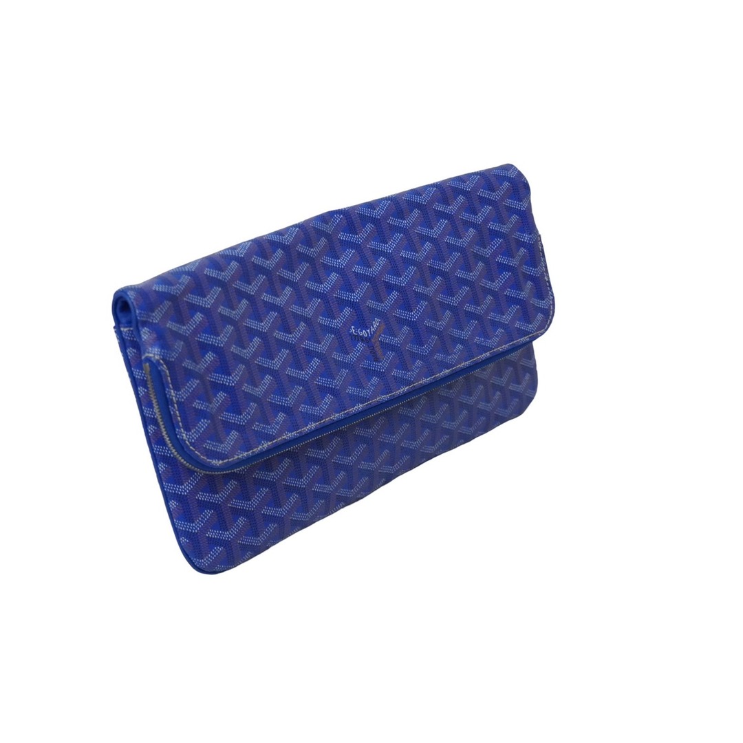 GOYARD(ゴヤール)のGOYARD ゴヤール サン・マリー MM クラッチバッグ STMARIMMLTY07CL07P スカイブルー シルバー金具 美品 中古 61446 メンズのバッグ(セカンドバッグ/クラッチバッグ)の商品写真