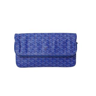 GOYARD - GOYARD ゴヤール サン・マリー MM クラッチバッグ STMARIMMLTY07CL07P スカイブルー シルバー金具 美品 中古 61446