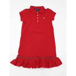 ラルフローレン(Ralph Lauren)の▽ラルフローレン/Ralph Lauren▽120cm 半袖ワンピース 赤【中古】子供服 キッズ kids 女の子 夏 027022 onepi(ワンピース)