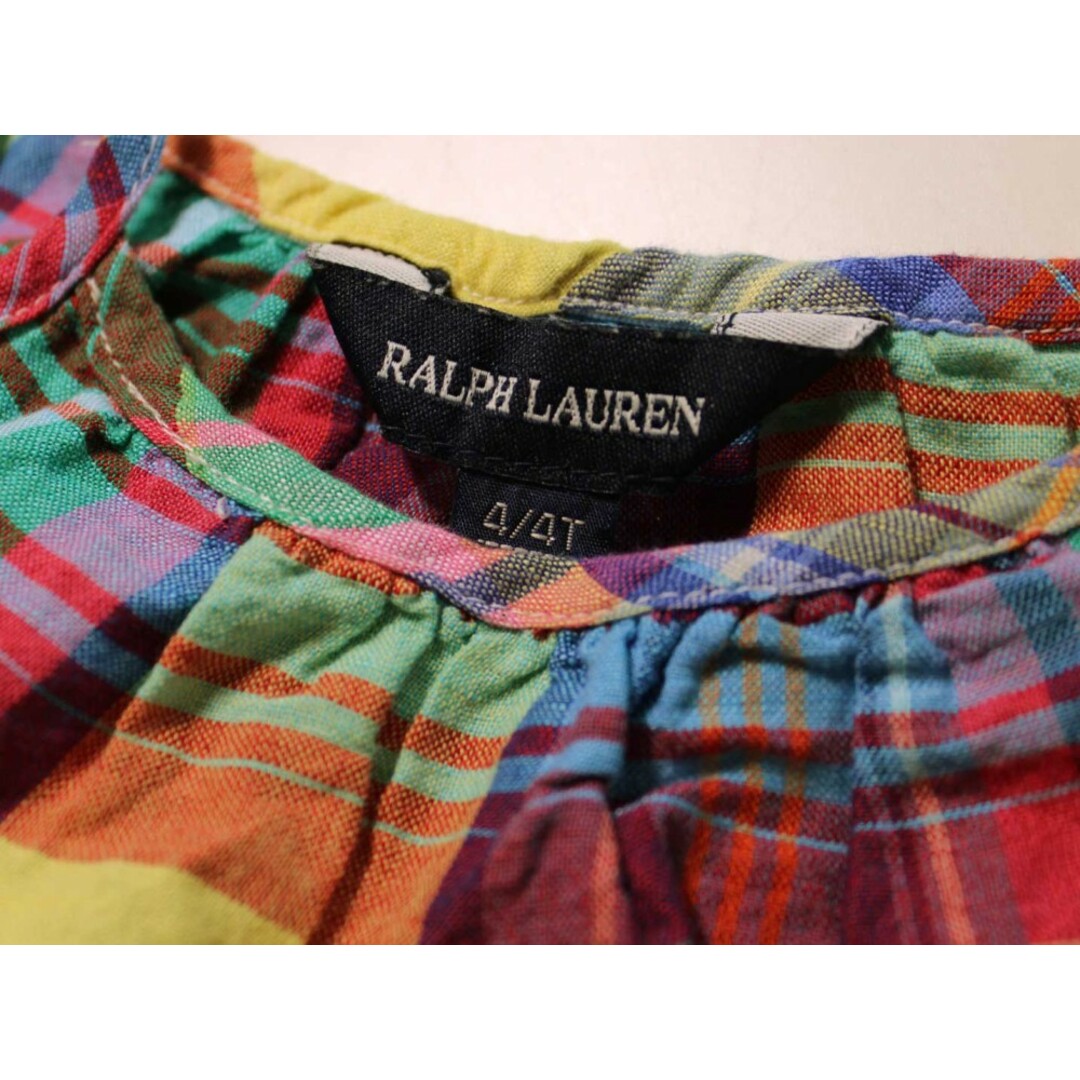 Ralph Lauren(ラルフローレン)の[ラルフローレン/Ralph Lauren]110cm ノースリーブワンピース 黄色×マルチカラー【中古】子供服 キッズ kids 女の子 夏 606032 onepi キッズ/ベビー/マタニティのキッズ服女の子用(90cm~)(ワンピース)の商品写真