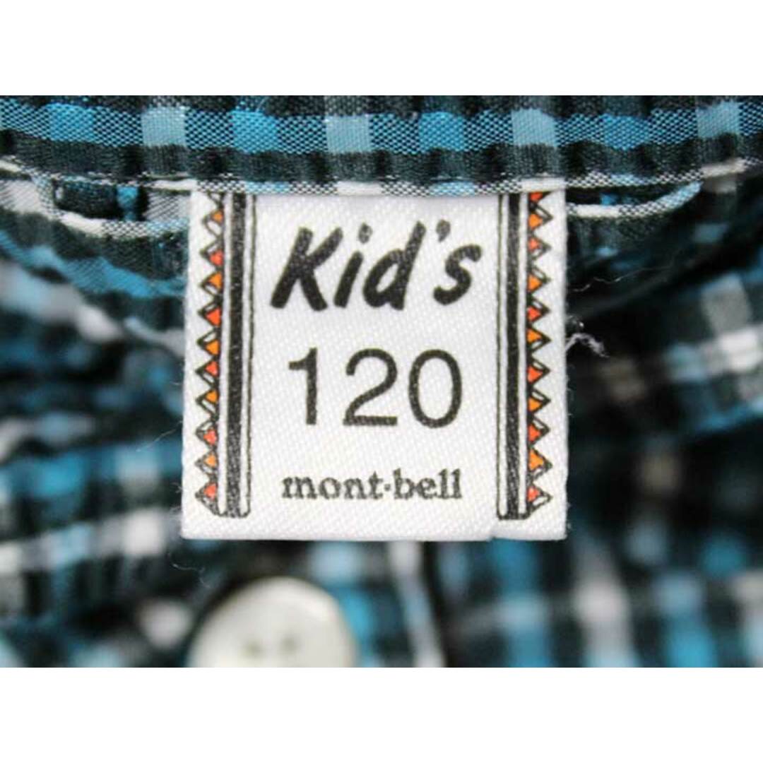 mont bell(モンベル)の《モンベル/monbell》120cm 半袖ワンピース 青緑×黒系【中古】子供服 キッズ kids 女の子 夏 035032 onepi キッズ/ベビー/マタニティのキッズ服女の子用(90cm~)(ワンピース)の商品写真