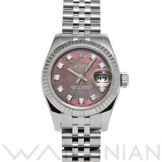 ロレックス(ROLEX)の中古 ロレックス ROLEX 179174NG ランダムシリアル ブラックシェル /ダイヤモンド レディース 腕時計(腕時計)
