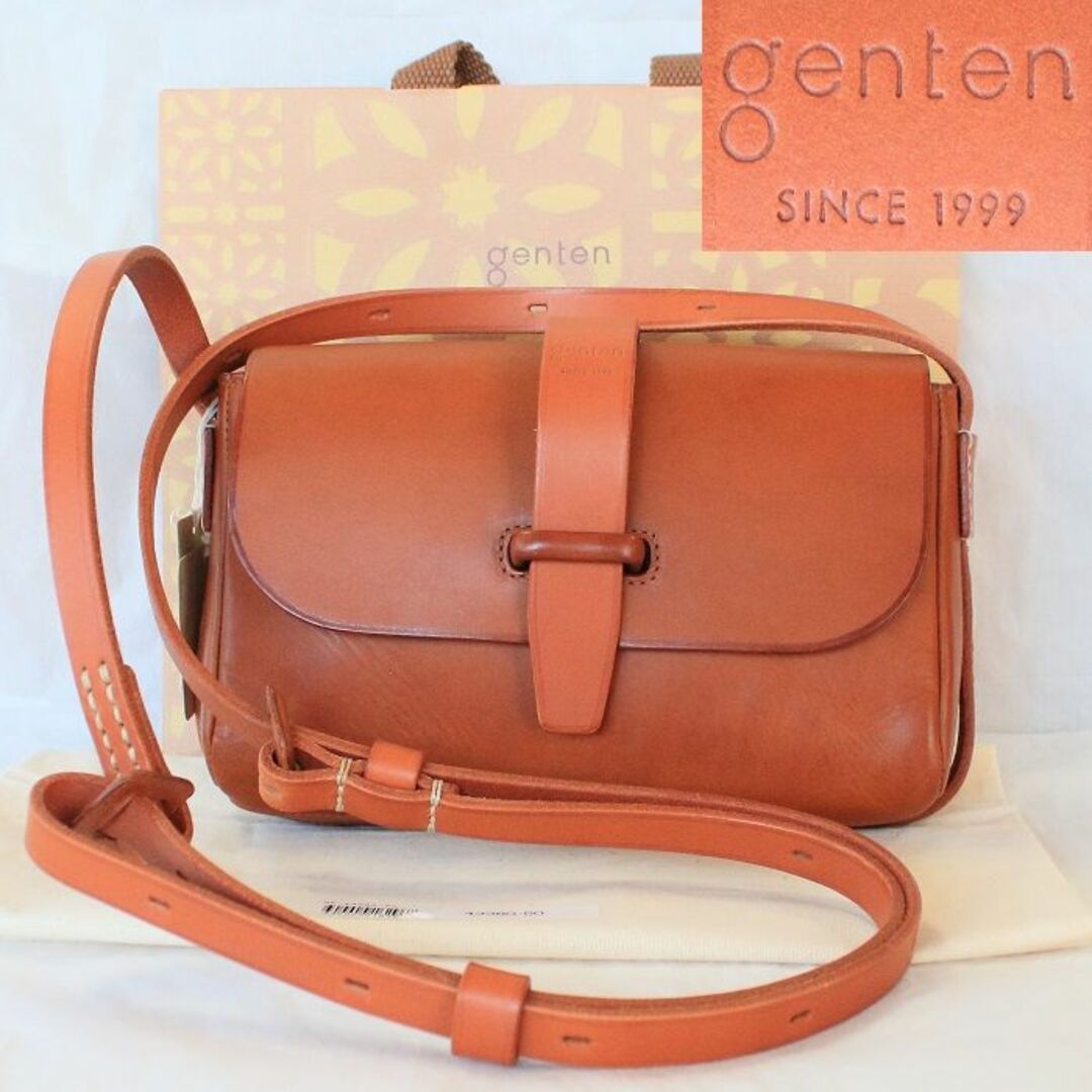 genten - genten ゲンテン　＊未使用＊　サドルベルトヌオーバ横型ショルダーバッグ