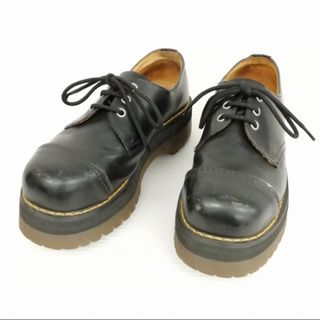 ドクターマーチン(Dr.Martens)のイングランド製 厚底 3ホール シューズ ブーツ スチールトゥ UK5 ブラック(ブーツ)