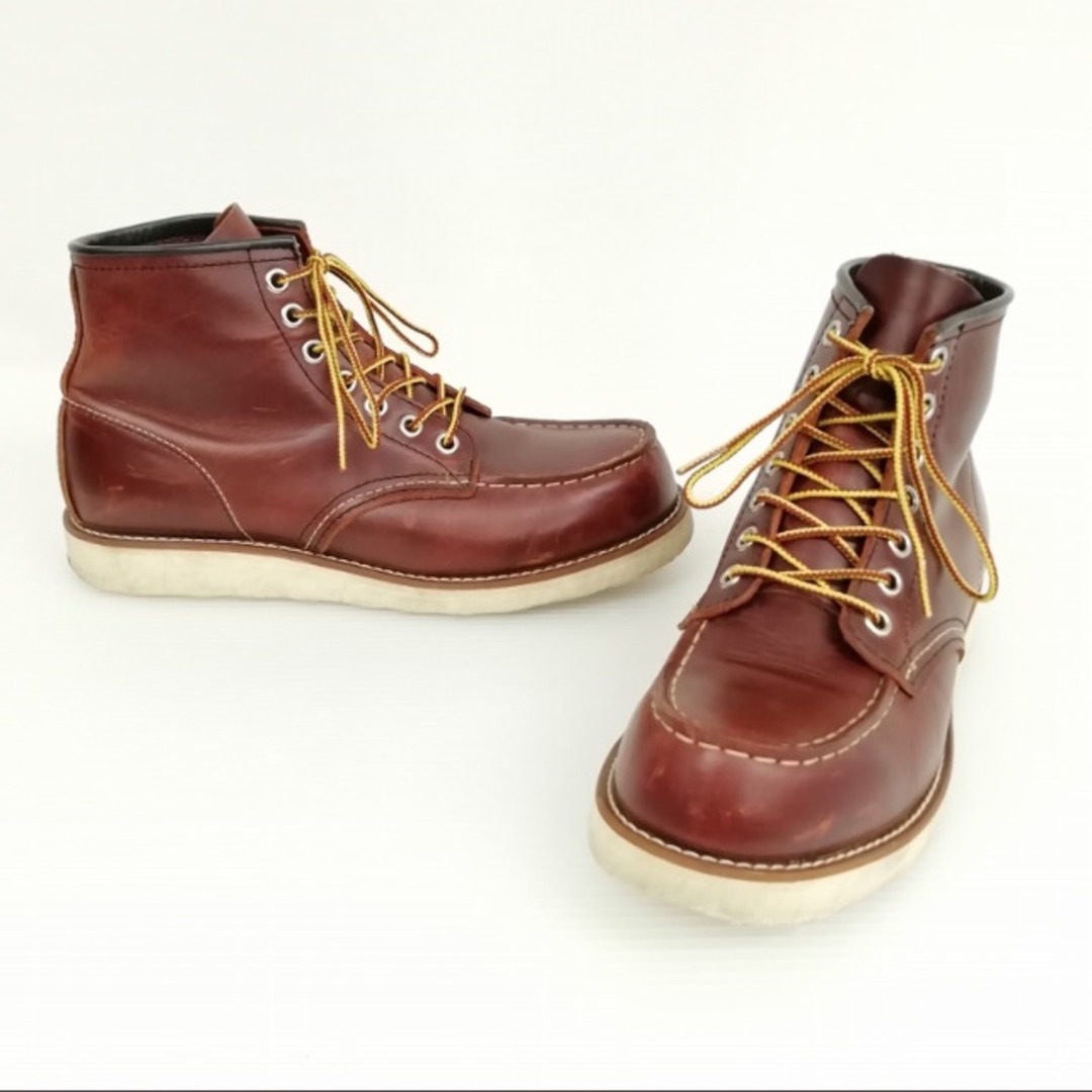 HAWKINS(ホーキンス)のHL40061 モックトゥ レザー レースアップ ブーツ 25cm 赤茶 メンズの靴/シューズ(ブーツ)の商品写真