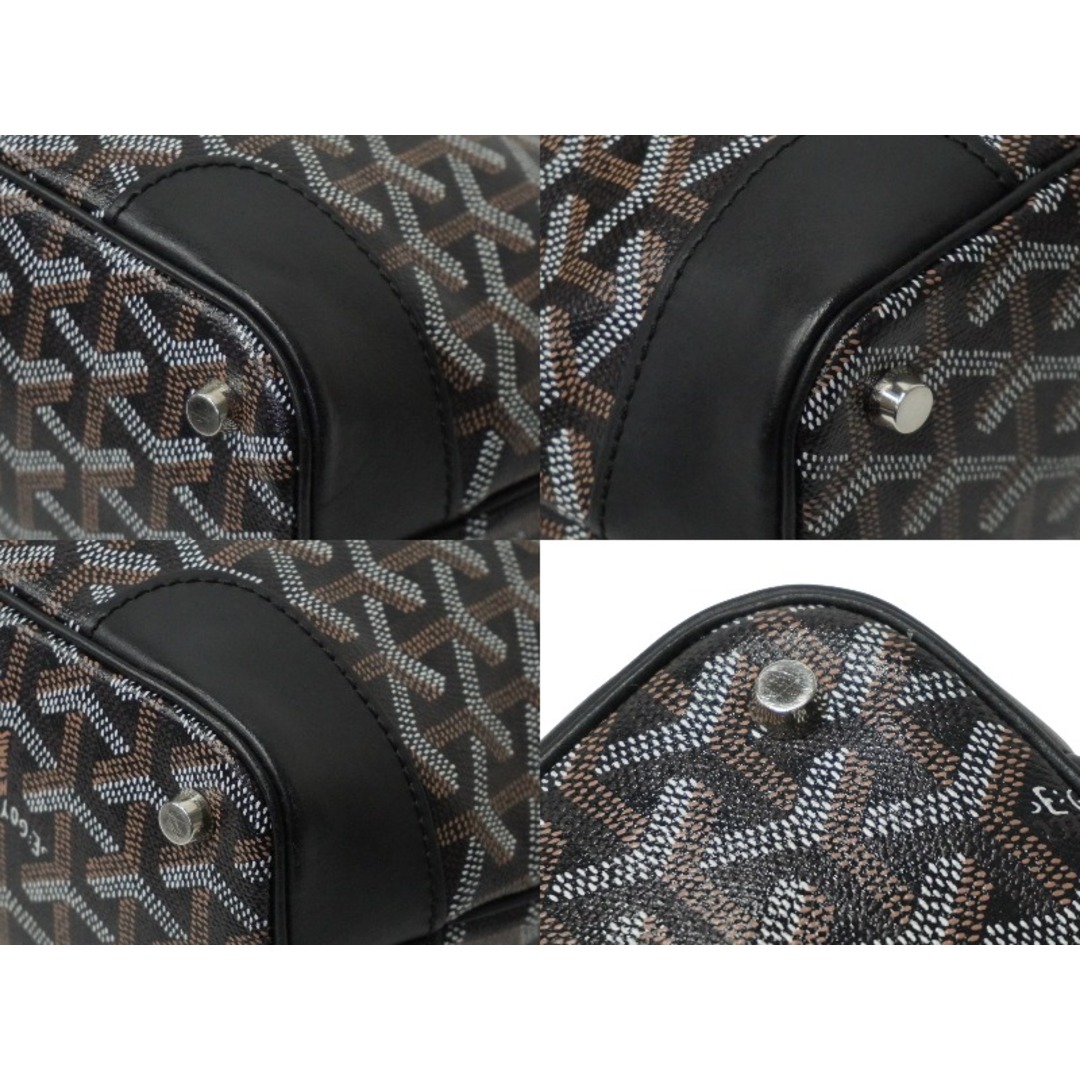 GOYARD(ゴヤール)のGOYARD ゴヤール ベルーガ PM ハンドバッグ ブラック シルバー金具 レザー PVCコーティングキャンバス 美品 中古 61375 レディースのバッグ(ハンドバッグ)の商品写真