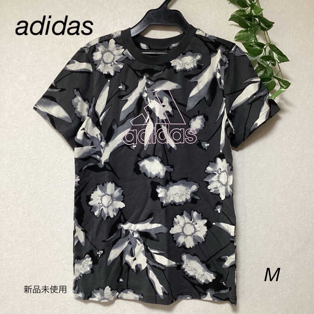 adidas(アディダス)の⭐︎新品未使用⭐︎adidas Tシャツ　花柄　sizeM レディースのトップス(Tシャツ(半袖/袖なし))の商品写真