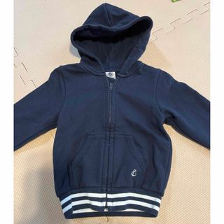 プチバトー(PETIT BATEAU)のPETIT BATEAU ネイビーパーカー　81(ジャケット/コート)