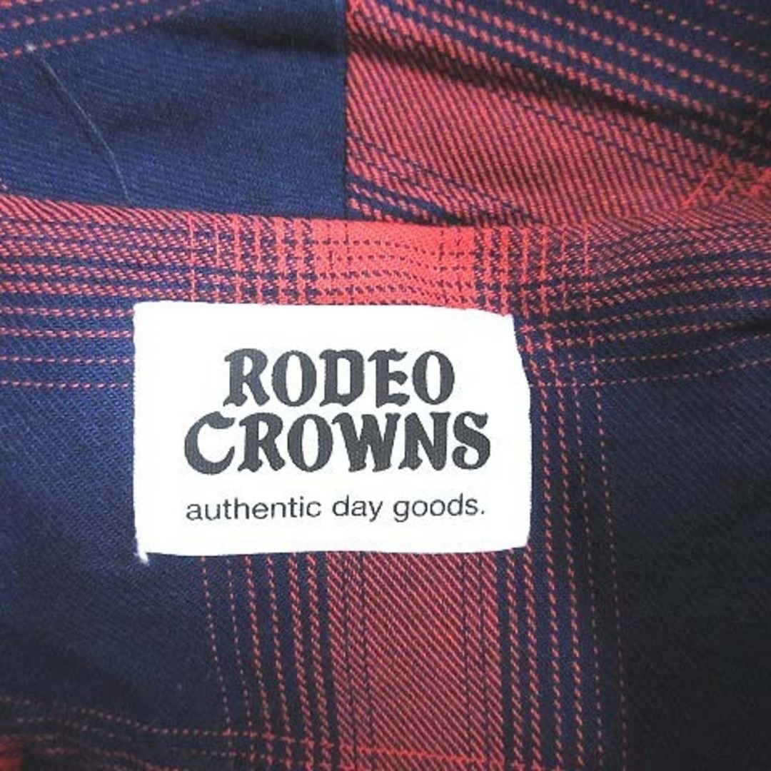 RODEO CROWNS(ロデオクラウンズ)のロデオクラウンズ スプリングコート ガウン シングル チェック F 赤 紺 レディースのジャケット/アウター(その他)の商品写真