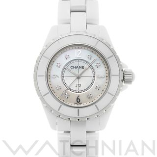 CHANEL - 中古 シャネル CHANEL H2422 ホワイトシェル /ダイヤモンド レディース 腕時計