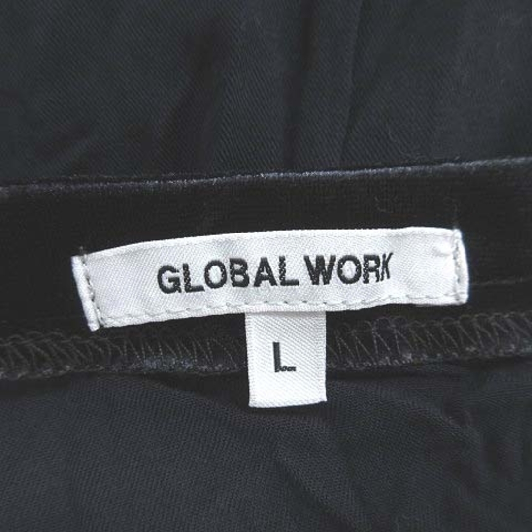 GLOBAL WORK(グローバルワーク)のグローバルワーク ワンピース ひざ丈 長袖 クルーネック 切替 L 黒 ■MO レディースのワンピース(ひざ丈ワンピース)の商品写真