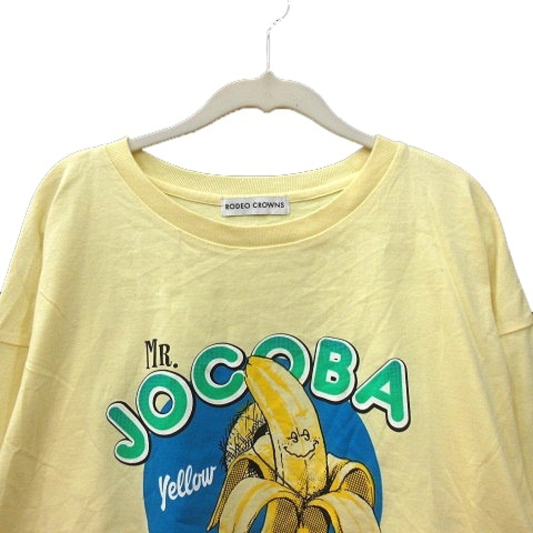 RODEO CROWNS(ロデオクラウンズ)のロデオクラウンズ カットソー Tシャツ クルーネック 長袖 F 黄色 ■MO レディースのトップス(Tシャツ(長袖/七分))の商品写真