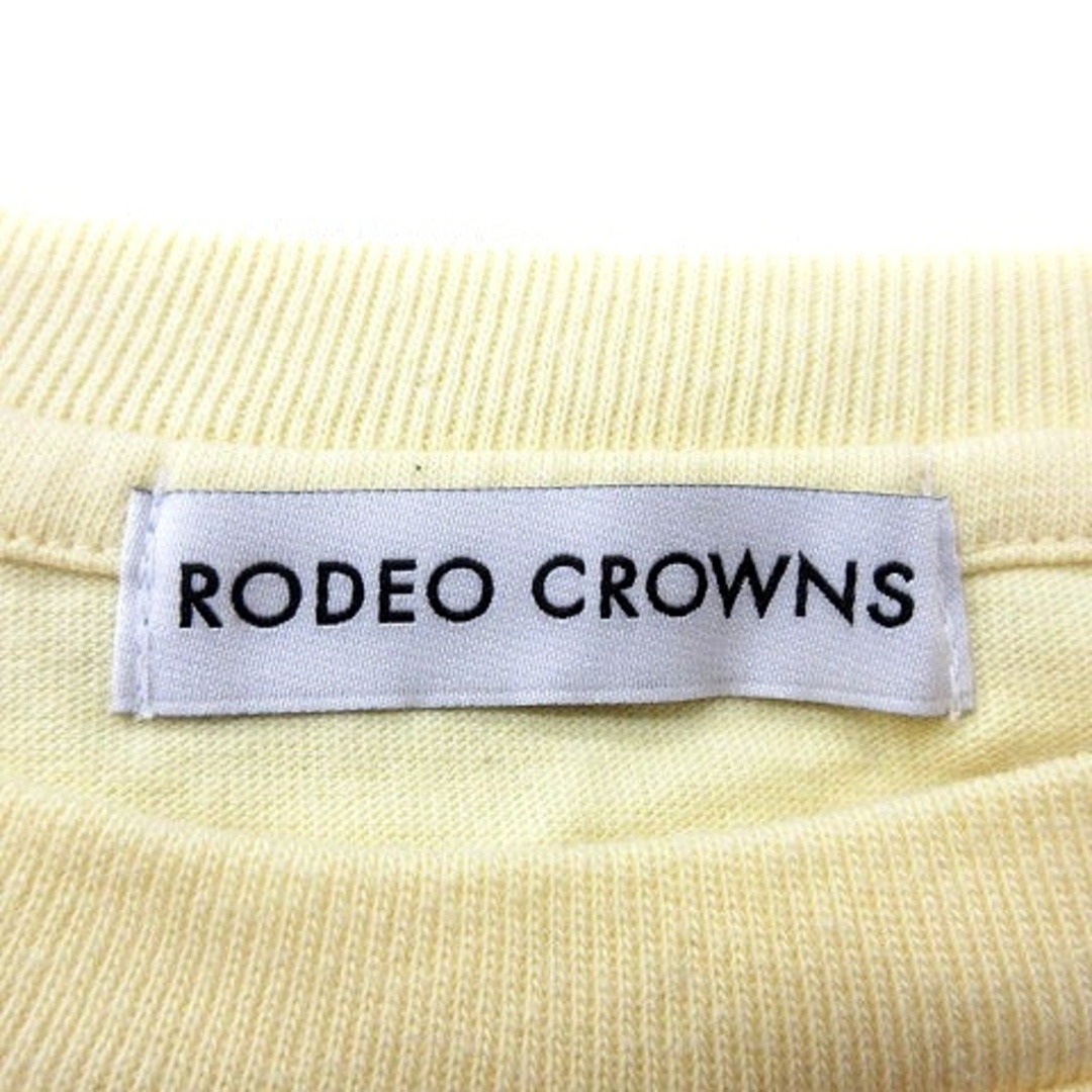 RODEO CROWNS(ロデオクラウンズ)のロデオクラウンズ カットソー Tシャツ クルーネック 長袖 F 黄色 ■MO レディースのトップス(Tシャツ(長袖/七分))の商品写真