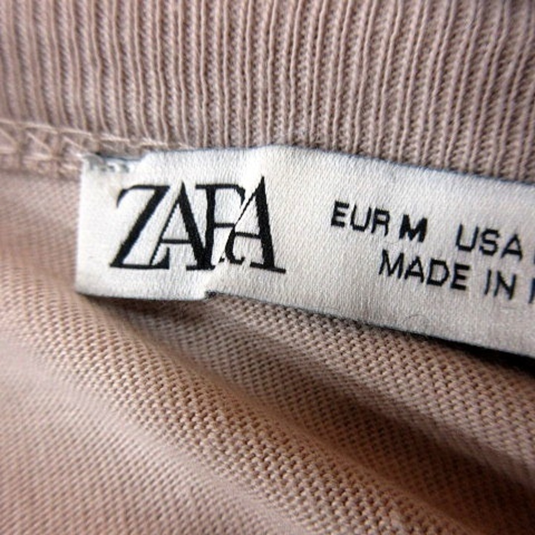 ZARA(ザラ)のザラ ZARA カットソー Uネック 五分袖 M ベージュ /RT レディースのトップス(その他)の商品写真