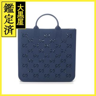 グッチ(GUCCI)のグッチ チルドレンズＧＧトートバッグ ブルー ラバー 679365【430】(トートバッグ)