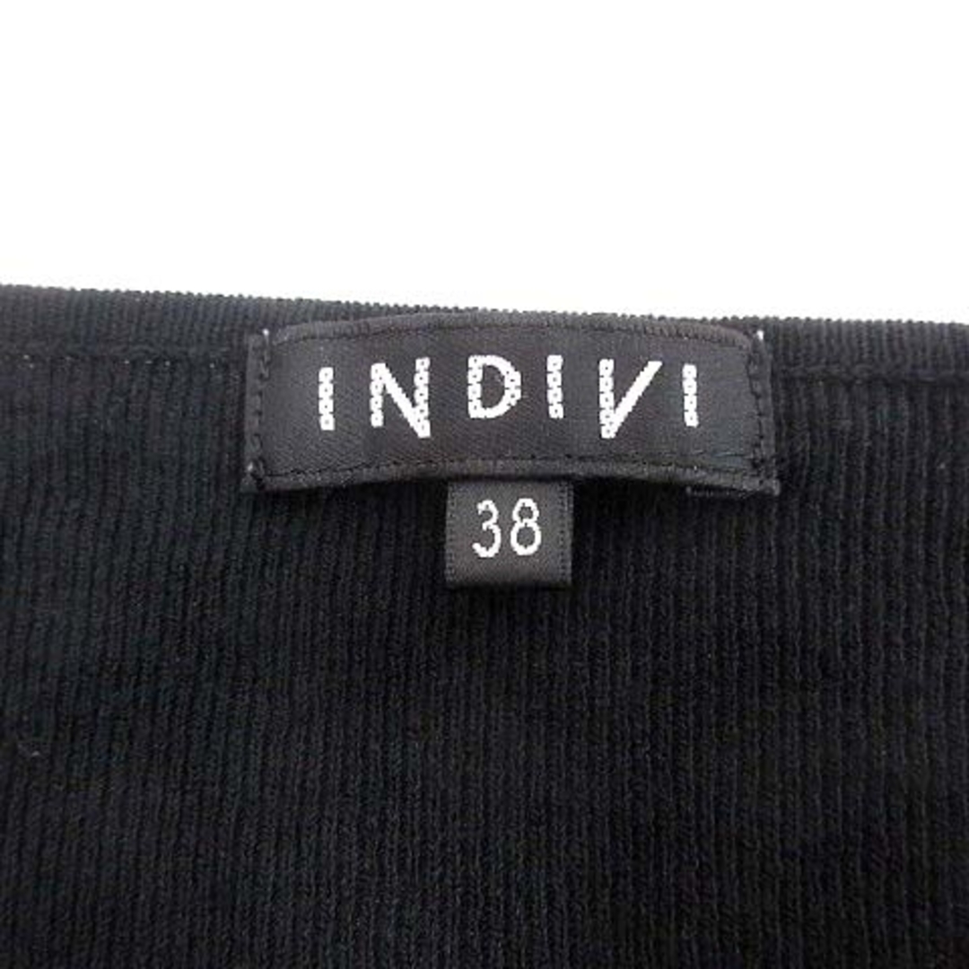 INDIVI(インディヴィ)のINDIVI カーディガン ニット Vネック 長袖 38 黒 ブラック /YK レディースのトップス(カーディガン)の商品写真