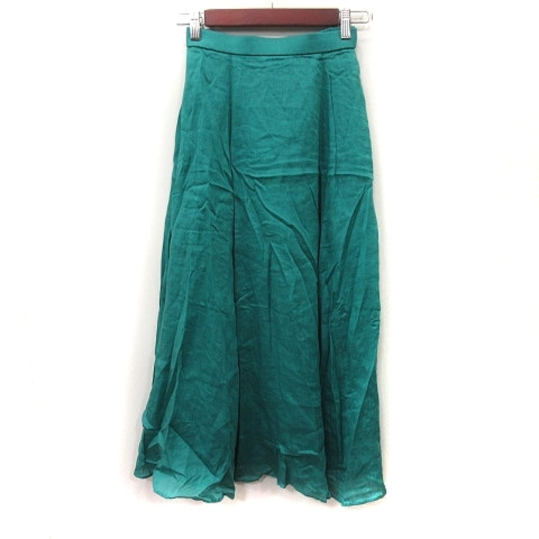 NOLLEY'S(ノーリーズ)のノーリーズ フレアスカート ロング XS 緑 グリーン /YI レディースのスカート(ロングスカート)の商品写真