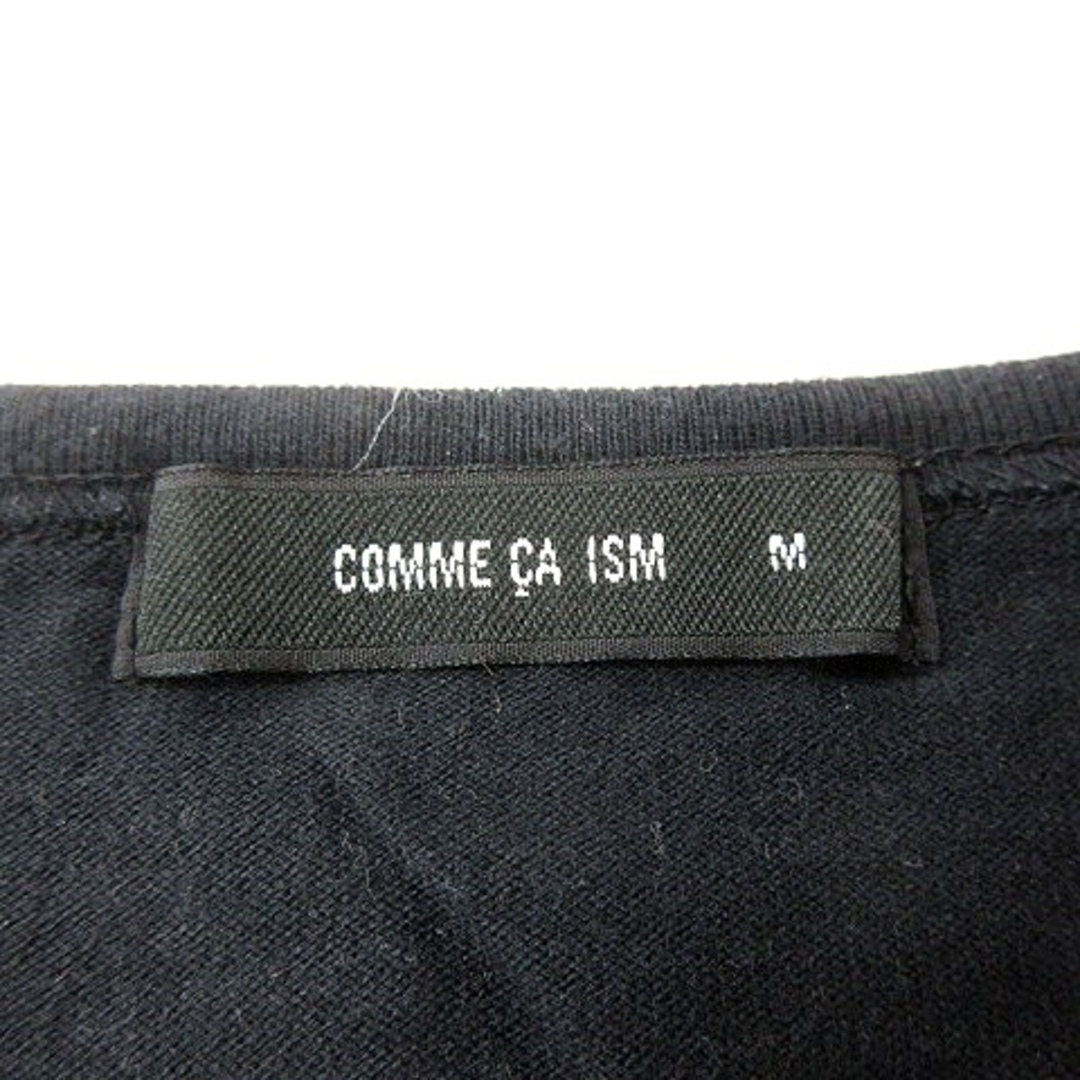 COMME CA ISM(コムサイズム)のコムサイズム カットソー Tシャツ クルーネック 総柄 長袖 M 黒 グレー レディースのトップス(Tシャツ(長袖/七分))の商品写真