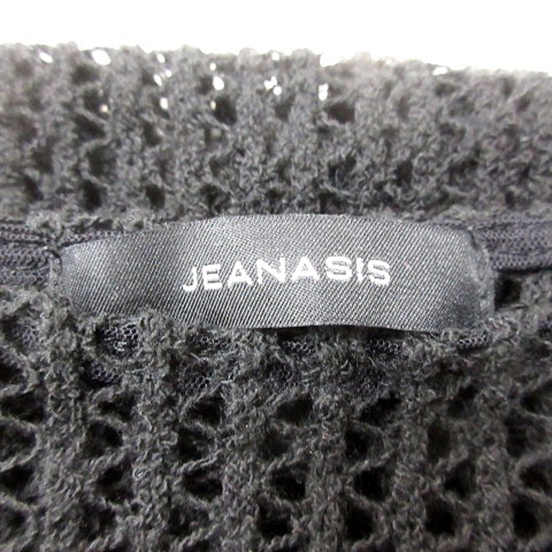 JEANASIS(ジーナシス)のジーナシス JEANASIS ニット カットソー 長袖 F 黒 ブラック /MN レディースのトップス(ニット/セーター)の商品写真