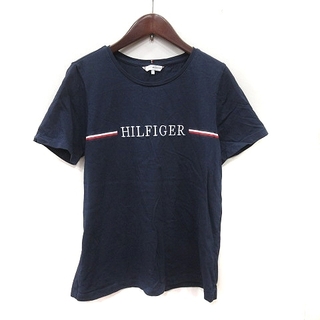 TOMMY HILFIGER - トミーヒルフィガー Tシャツ カットソー 半袖 刺繍 L 紺 ネイビー /YI