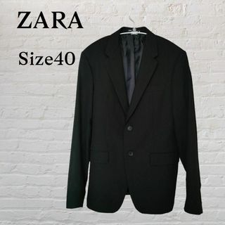 ZARA　ザラ　春夏OK　テーラードジャケット　黒　USA40