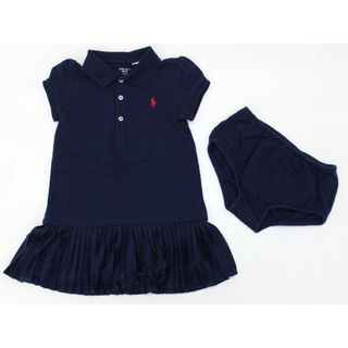 ラルフローレン(Ralph Lauren)の♪ラルフローレン/Ralph Lauren♪90cm ブルマ付き半袖ポロシャツワンピース 紺【中古】子供服 キッズ kids ベビー服 baby 女の子 夏 217022 onepi(ワンピース)